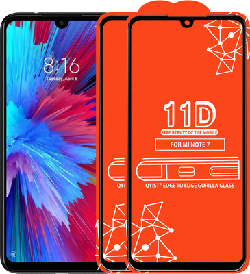Qyist Edge To Edge Tempered Glass for Redmi Note 7(Pack of 2)