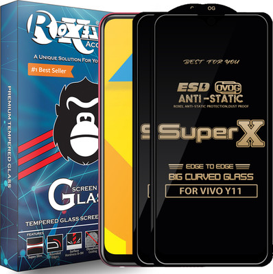 Roxel Edge To Edge Tempered Glass for VIVO Y11(Pack of 2)