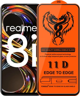 Forego Edge To Edge Tempered Glass for Realme 8i(Pack of 1)