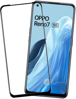 RCHJV Edge To Edge Tempered Glass for Oppo Reno7 5G(Pack of 1)