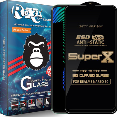 Roxel Edge To Edge Tempered Glass for REALME NARZO 10(Pack of 1)