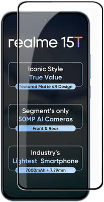 INFINITYWORLD Edge To Edge Tempered Glass for realme 15T 5G(Pack of 1)