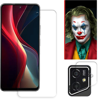 SOMTONE Edge To Edge Tempered Glass for Lava Yuva 2 5G FRONT Tempered Glass Screen Protector | Anti-Scratch | Edge to Edge Full Coverage | 9H Hardness ( 1 FRONT SCREEN GUARD + 1 CAMERA LENS PROTECTOR + 1 FREE BACK EMBOSSED SKIN026 )(Pack of 1)