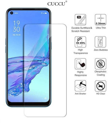 Cuccu Edge To Edge Tempered Glass for OPPO A53(Pack of 2)