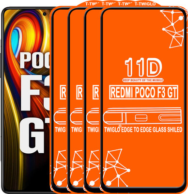 TWIGLO Edge To Edge Tempered Glass for REDMI POCO F3 GT(Pack of 4)