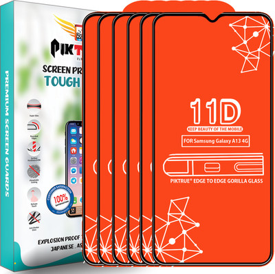 PikTrue Edge To Edge Tempered Glass for Samsung Galaxy A13 4G(Pack of 6)