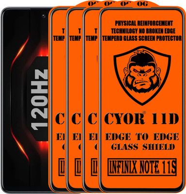CYOR Edge To Edge Tempered Glass for INFINIX NOTE 11S(Pack of 4)