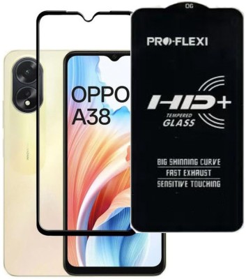 SM Styles Edge To Edge Tempered Glass for Oppo A38(Pack of 1)