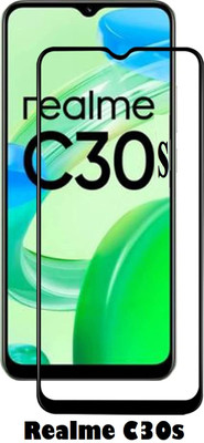 welldesign Edge To Edge Tempered Glass for Realme C30s(Pack of 1)