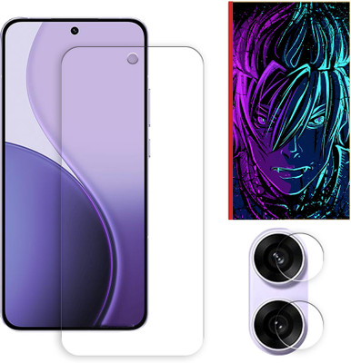 SOMTONE Edge To Edge Tempered Glass for Oppo Reno14 Pro 5G Tempered Glass Screen Protector | Anti-Scratch | Edge to Edge Full Coverage | 9H Hardness (1 FRONT SCREEN GUARD + 1 CAMERA LENS PROTECTOR + 1 FREE BACK EMBOSSED SKIN002)(Pack of 1)