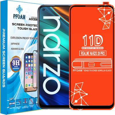 PFOAM Edge To Edge Tempered Glass for REALME NARZO 20 PRO(Pack of 1)