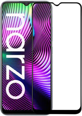 DMJHP Edge To Edge Tempered Glass for Realme Narzo 20A(Pack of 1)