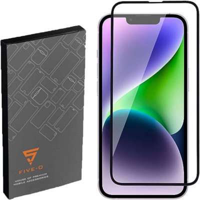 FIVE-O Edge To Edge Tempered Glass for Apple iPhone 14 Plus with Self Installation Kit(Pack of 1)