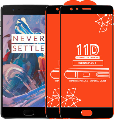 Roxel Edge To Edge Tempered Glass for OnePlus 3(Pack of 2)