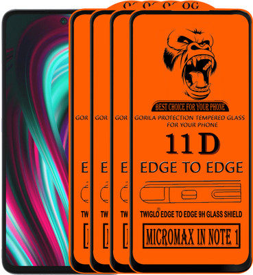 TWIGLO Edge To Edge Tempered Glass for MICROMAX IN NOTE 1(Pack of 4)