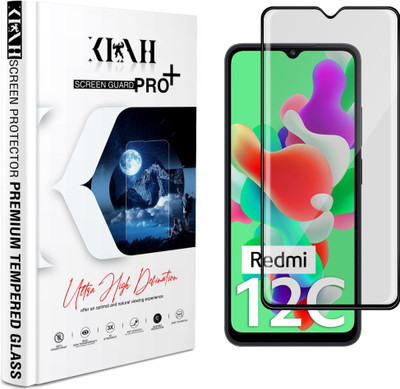 KLAH Edge To Edge Tempered Glass for Redmi 12C(Pack of 1)