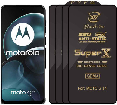 GDMA Edge To Edge Tempered Glass for MOTO G14(Pack of 4)