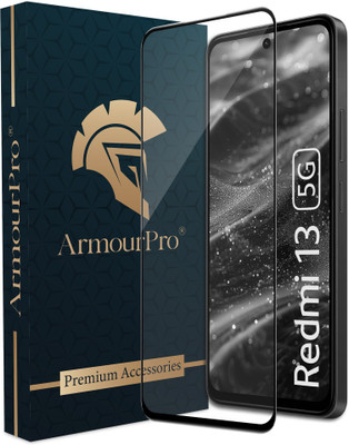 ArmourPro Edge To Edge Tempered Glass for Redmi 13 5G, Redmi 13, Poco M6 Plus 5G, Poco M6 +(Pack of 1)