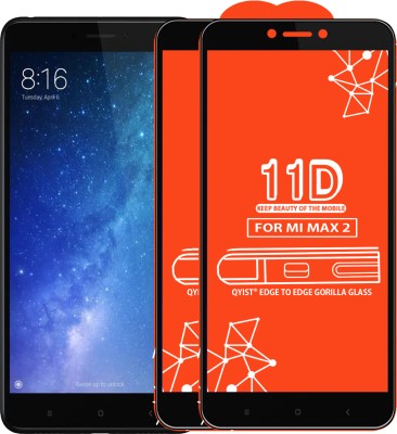 Qyist Edge To Edge Tempered Glass for Mi Max 2(Pack of 2)