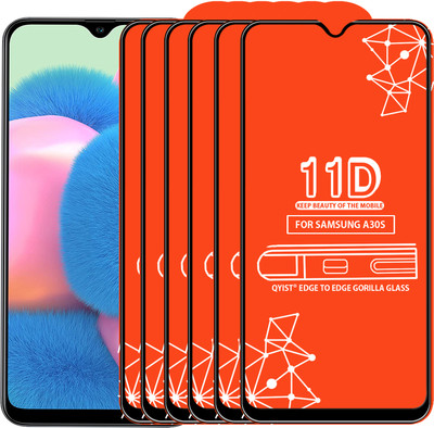 Qyist Edge To Edge Tempered Glass for Samsung Galaxy A30S(Pack of 6)