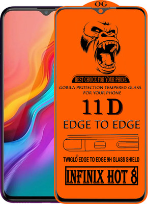 TWIGLO Edge To Edge Tempered Glass for Infinix Hot 8(Pack of 1)