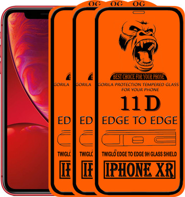 TWIGLO Edge To Edge Tempered Glass for Apple iPhone XR(Pack of 3)