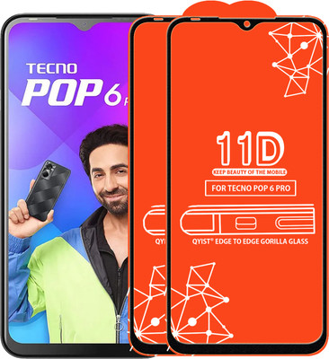 Qyist Edge To Edge Tempered Glass for Tecno Pop 6 Pro(Pack of 2)