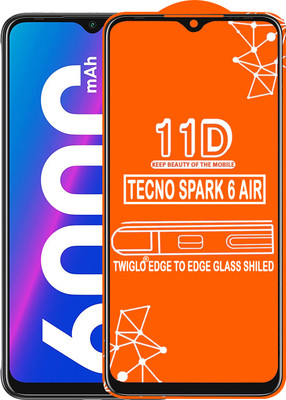 TWIGLO Edge To Edge Tempered Glass for TECNO SPARK 6 AIR(Pack of 1)