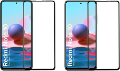 DMJHP Edge To Edge Tempered Glass for Mi Redmi Note 10(Pack of 2)