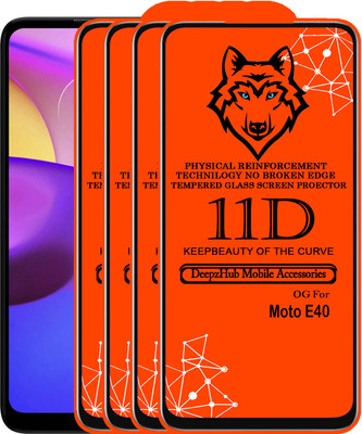 DeepzHub Edge To Edge Tempered Glass for Moto E40(Pack of 4)