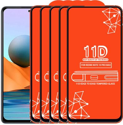 Qyist Edge To Edge Tempered Glass for Redmi Note 10 Pro Max(Pack of 5)