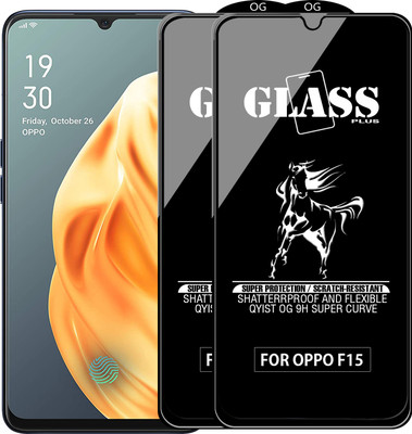 Qyist Edge To Edge Tempered Glass for OPPO F15(Pack of 2)