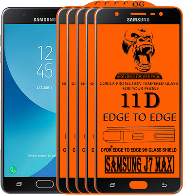 CYOR Edge To Edge Tempered Glass for Samsung Galaxy J7 Max(Pack of 5)