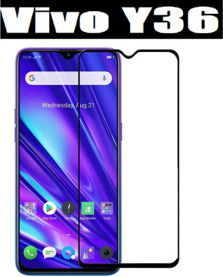 O2MG Edge To Edge Tempered Glass for Vivo Y36(Pack of 1)