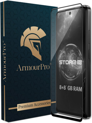 ArmourPro Edge To Edge Tempered Glass for Lava Storm 5G, Lava Storm(Pack of 1)