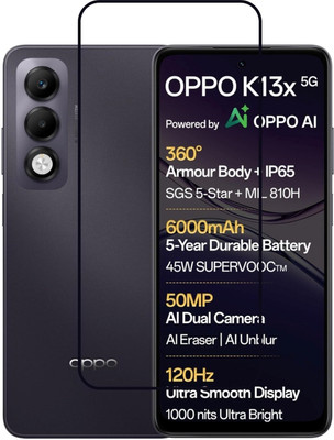 Bodoma Edge To Edge Tempered Glass for Oppo K13X 5G(Pack of 1)