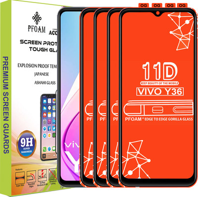 PFOAM Edge To Edge Tempered Glass for VIVO Y36(Pack of 4)