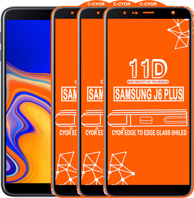 CYOR Edge To Edge Tempered Glass for SAMSUNG J6 PLUS(Pack of 3)