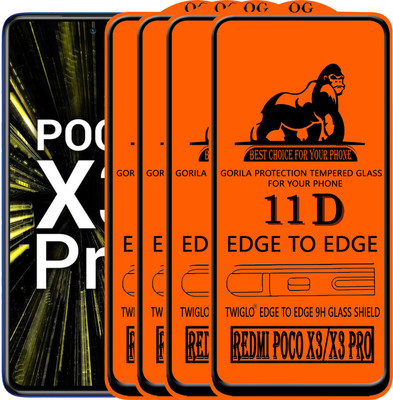 TWIGLO Edge To Edge Tempered Glass for POCO X3 PRO(Pack of 4)