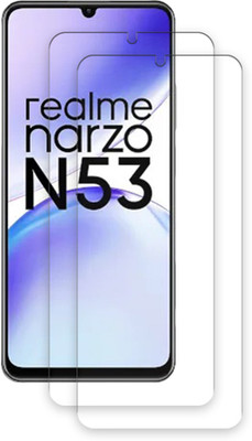 ARBAN Edge To Edge Tempered Glass for Realme Narzo N53 TEMPERED GUARD FRONTP2(Pack of 2)