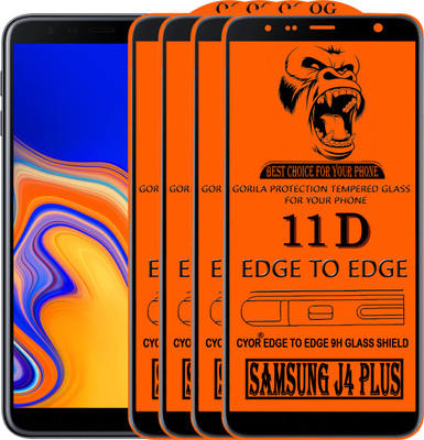 CYOR Edge To Edge Tempered Glass for SAMSUNG J4 PLUS(Pack of 4)