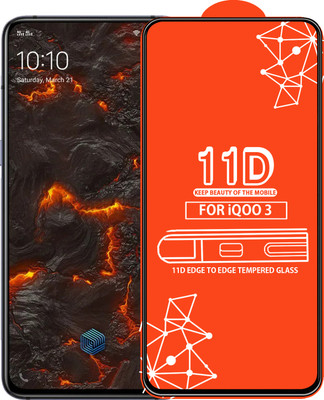 Qyist Edge To Edge Tempered Glass for Iqoo 3(Pack of 1)