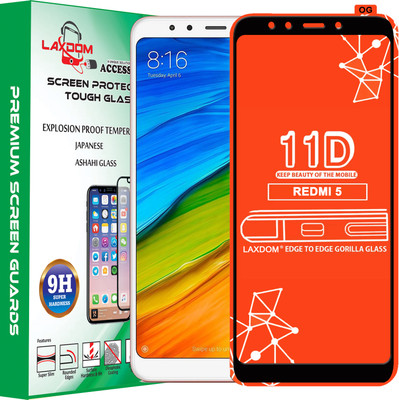 Laxdom Edge To Edge Tempered Glass for Mi Redmi 5(Pack of 1)