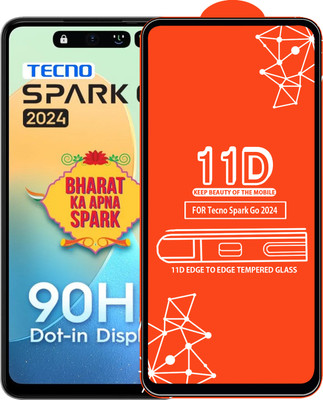 Qyist Edge To Edge Tempered Glass for Tecno Spark Go 2024(Pack of 1)