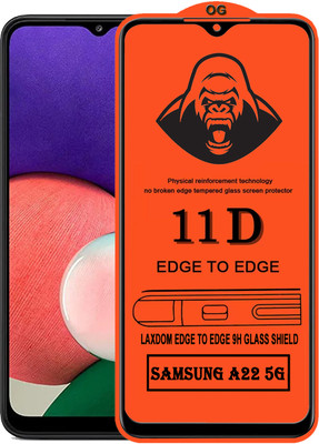 Laxdom Edge To Edge Tempered Glass for SAMSUNG GALAXY A22 5G(Pack of 1)