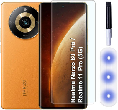 FLEXII Edge To Edge Tempered Glass for High-Definition UV Tempered Glass for Realme Narzo 60 Pro / 11 Pro / 11 Pro Plus / 12 Pro / 12 Pro Plus (5G) – Full HD Quality UV Tempered Glass Edge to Edge Screen Coverage with Easy Installation Kit(Pack of 1)