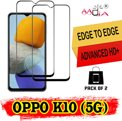 aadia Edge To Edge Tempered Glass for OPPO K10 (5G)(Pack of 2)