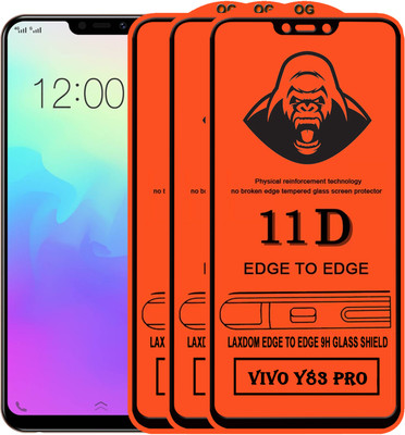 Laxdom Edge To Edge Tempered Glass for VIVO Y83 PRO(Pack of 3)