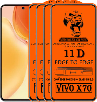 CYOR Edge To Edge Tempered Glass for VIVO X70(Pack of 4)