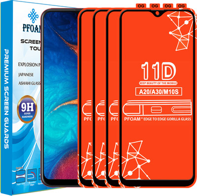 PFOAM Edge To Edge Tempered Glass for SAMSUNG GALAXY A20(Pack of 4)